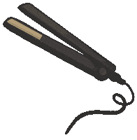 wildsavvy hair dresser hair styling hair straightener hair styling tool Sticker