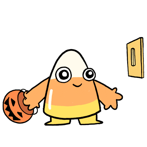 Trick Or Treat Hello Sticker by Holler Studios