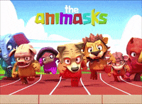 animasks animals run running jump GIF