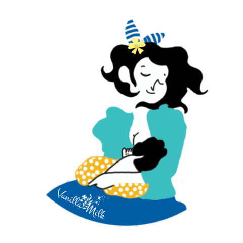 vanillamilk_fr giphyupload maman allaitement mom to be Sticker
