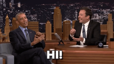 jimmy fallon hello GIF by Obama