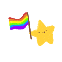 kwibuki star gay pride twinkle Sticker