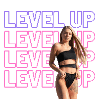 Level Up Fitness Sticker by giorgia.bw