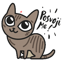 leavuc cat kitten adopt adoption Sticker