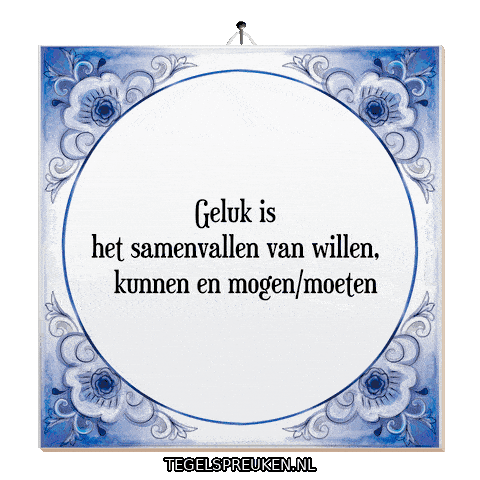 Geluk Keuze Sticker by Tegelspreuken.nl