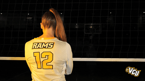 Volleyball Head Turn GIF by VCU Athletics