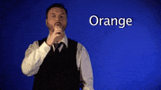 sign language orange GIF by Sign with Robert