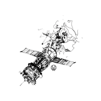 walrusaudio guitar voyager satellite pedal Sticker