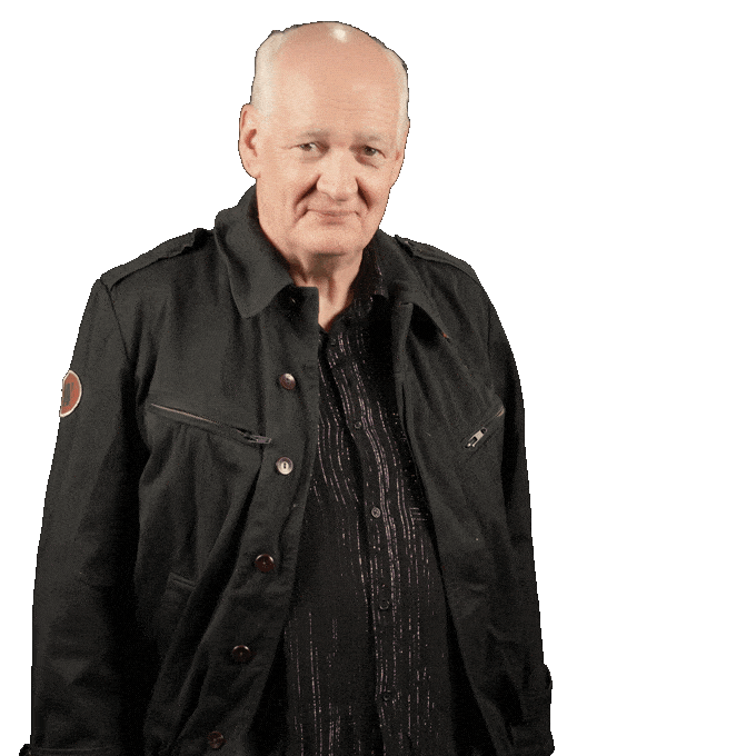 Happy Colin Mochrie Sticker by Jeremy Warner