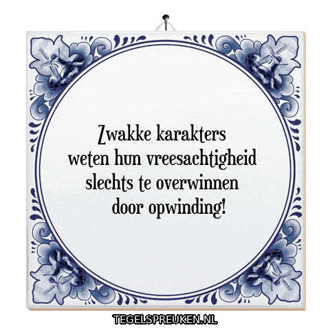 Doorzetten Sticker by Tegelspreuken.nl