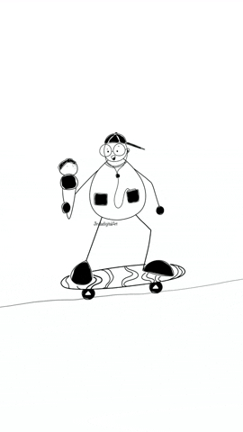 JindaibrahimArt summer skateboard skateboarding icecream GIF
