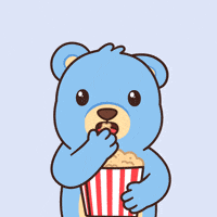 Teddy Bear Popcorn GIF by BEARISH