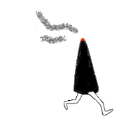 Nosebleedinc running run chill smoke Sticker