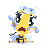sad honey bee Sticker by Toliti