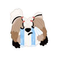 Sad Dog Sticker by Ann of Facedit