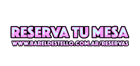 Reservas Sticker by Bar el Destello