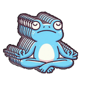 Relaxed Chill Sticker by Croakey