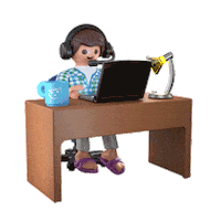 Working Home Office Sticker by PLAYMOBIL