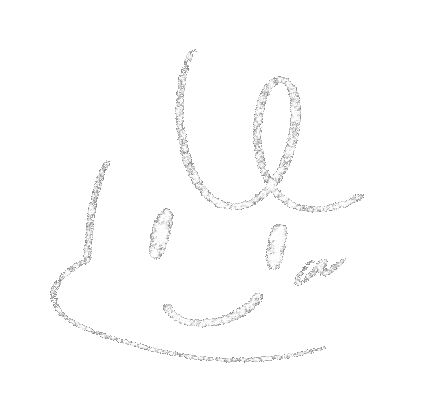 白 Smile Sticker