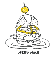 Food Coma Sticker by Mero Mole