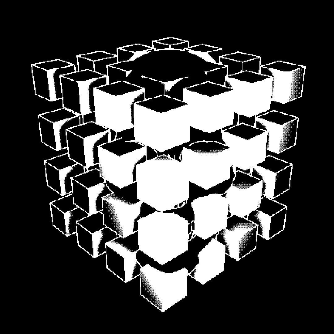 PERFECTL00P pixel loop black and white skull GIF