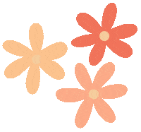 Orange Flowers Sticker by Teeny Wishes