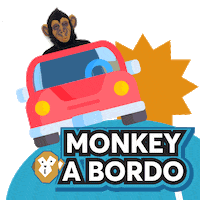 A Bordo Monkey Sticker by Chango Pets