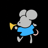 Mouse Trumpet GIF by elodie shanta