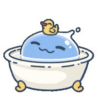 Relaxing Rubber Duck Sticker by Squishiverse