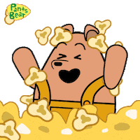 Bear Popcorn Sticker