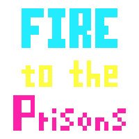 fire prison Sticker by Amy Ciavolino