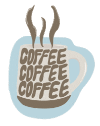 Coffee Steaming Sticker