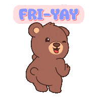 Teddy Bear Friday Sticker by BEARISH
