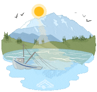 AlaskaSeafood fish sea wild alaska Sticker