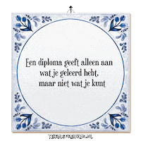 Diploma Trots Sticker by Tegelspreuken.nl