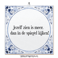 Humor Reflectie Sticker by Tegelspreuken.nl