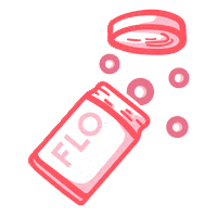 FLOVitamins vitamins gummy flo flo vitamins Sticker