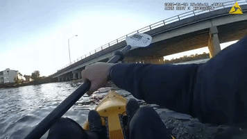 Florida Police Borrow Kayaks to Rescue Man Stuck Under Bridge