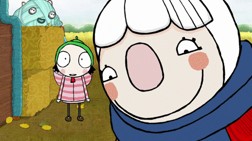 scarf lady GIF by Sarah & Duck