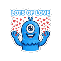Heart Love Sticker by Momo & Tulus