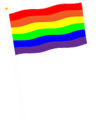 outfest rainbow pride lgbt flag Sticker