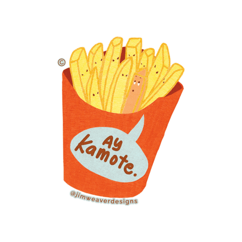 Philippines Fries Sticker by JIM Weaver Designs