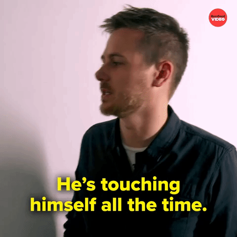 Touching himself