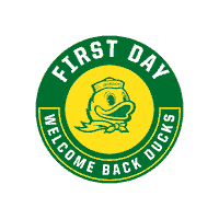 First Day Of School Uofo Sticker by University of Oregon