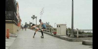 TheKimberlyCole girl boy skating rollerskating GIF