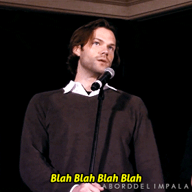 aborddelimpala jared padalecki blah blah blah aborddelimpala GIF