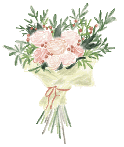 lunlunspen flower floral watercolor bouquet Sticker