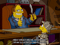 lisa simpson book GIF