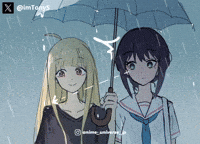 Umbrella Kiss GIF