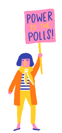 helloluckycards vote protest mail stamp Sticker